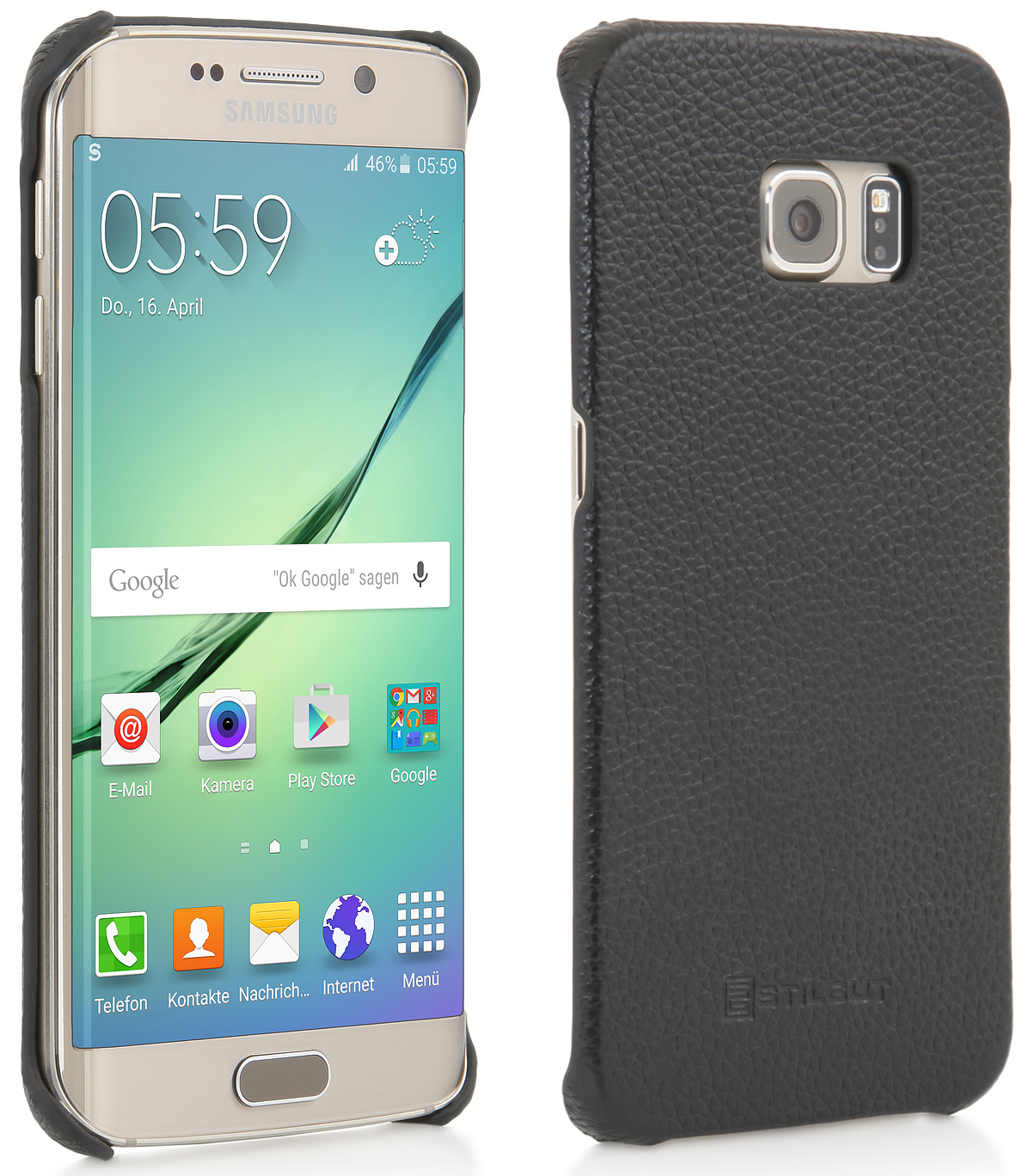 kedel bassin jubilæum Samsung Galaxy S6 Edge Case made out of Leather | StilGut | StilGut