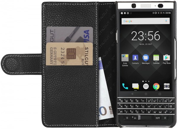 StilGut - BlackBerry KEYone Cover Talis with Card Holder