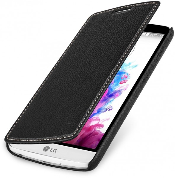 StilGut - LG G3 Stylus leather case, &quot;Book Type&quot; without clip