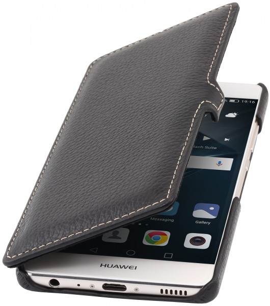 StilGut - Huawei P9 cover Book Type in leather with clip