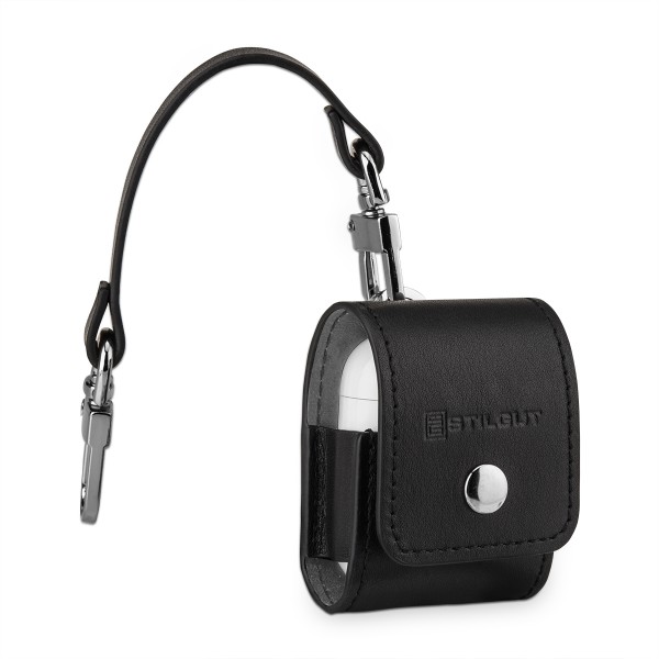 StilGut - AirPods Leather Case with Leather Strap &amp; Carabiner