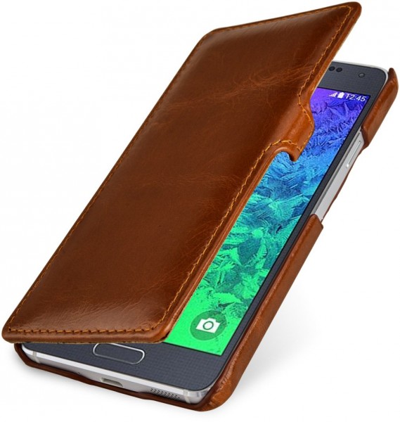 StilGut - Samsung Galaxy Alpha leather case, &quot;Book Type&quot;