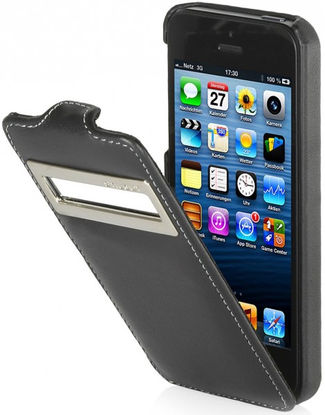 StilGut - Leather case with caller ID window for iPhone 5 & iPhone 5s