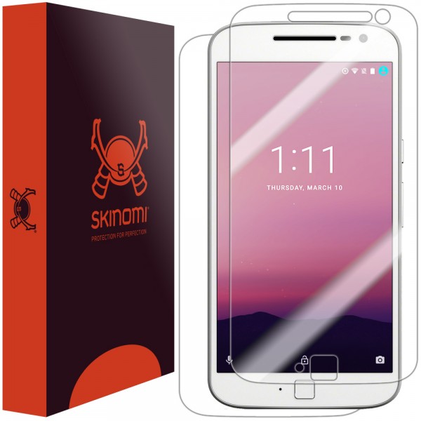 Skinomi - Moto G4 Plus screen protector TechSkin back and front sides
