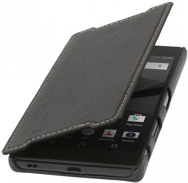 StilGut - Xperia Z5 Premium leather case &quot;Book Type&quot; without clip