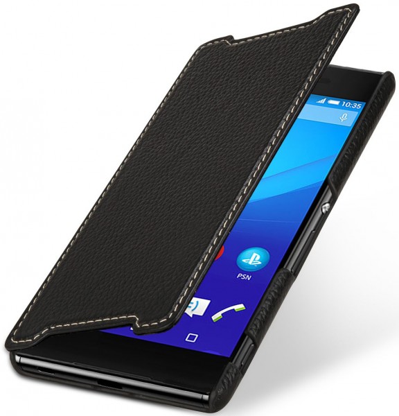 StilGut - Sony Xperia Z3+ leather case &quot;Book Type&quot; without clip