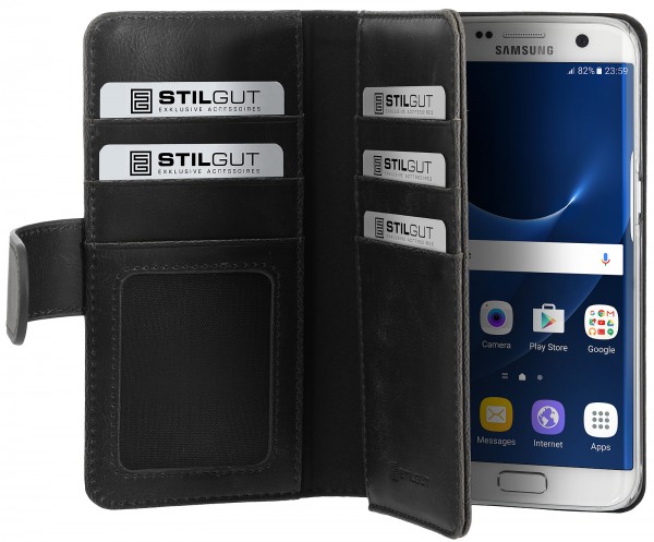 StilGut - Samsung Galaxy S7 edge cover Talis XL in leather with card holder