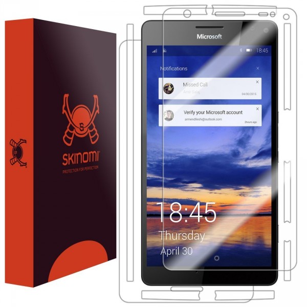Skinomi - Lumia 950 XL screen protector TechSkin, back and front sides