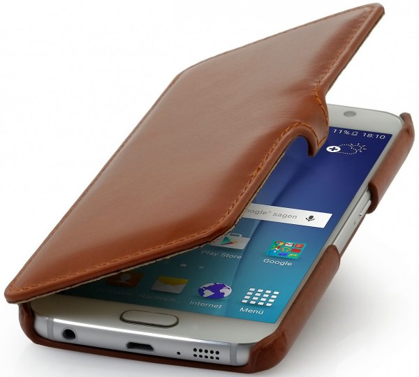StilGut - Samsung Galaxy S6 leather case "Book Type" with clip