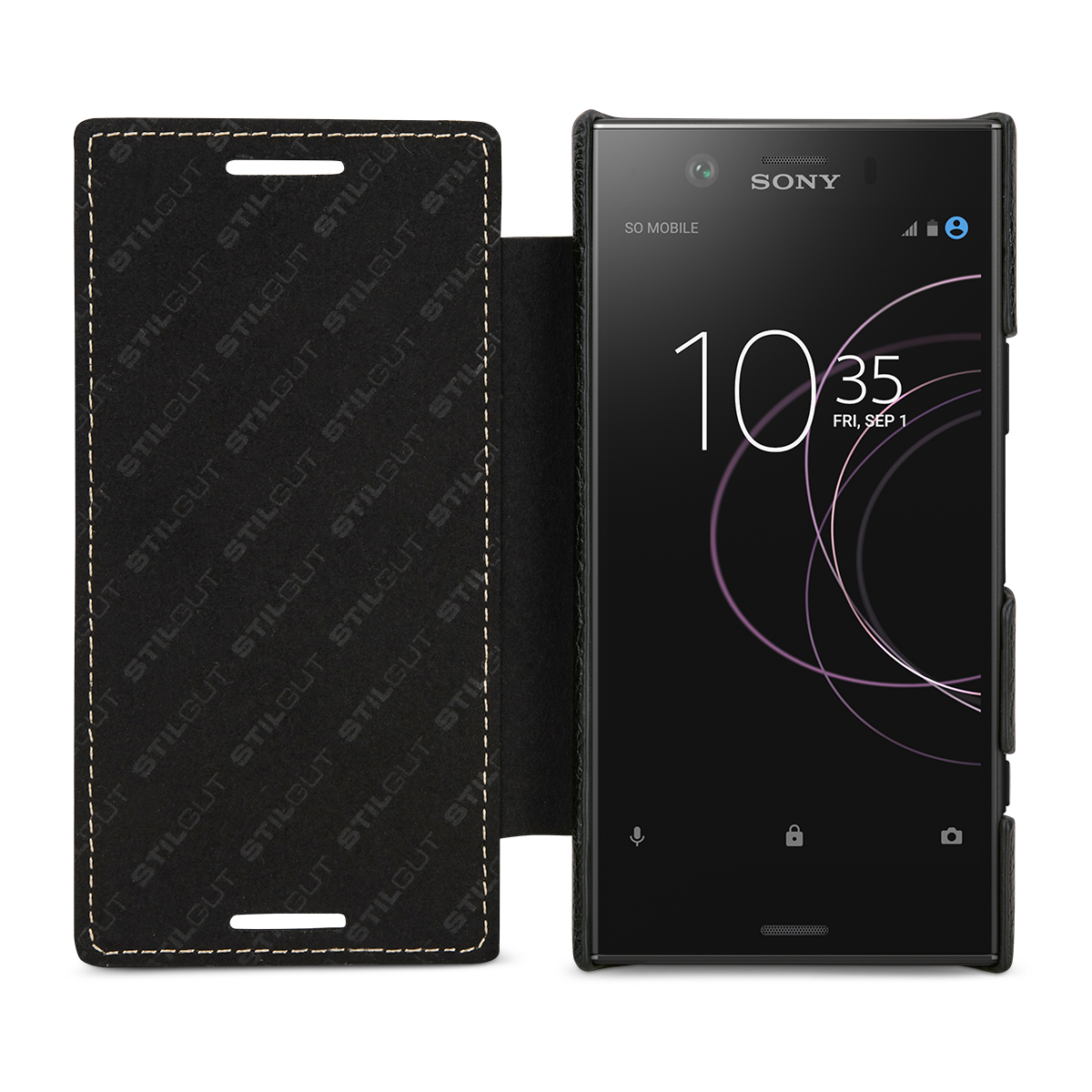 Book case con ventana móvil estuche protección bolso funda smart look Sony Xperia xz1 Compact