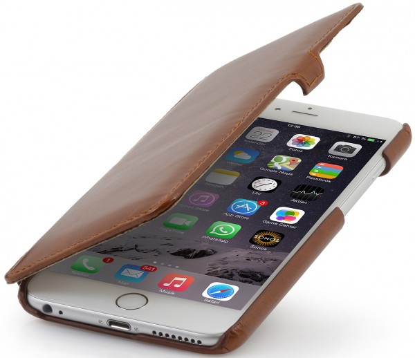 StilGut - iPhone 6 Plus leather case &quot;Book Type&quot; with clip