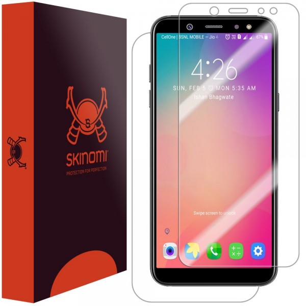 Skinomi - Samsung Galaxy A6 (2018) Screen Protector TechSkin Front &amp; Back Side