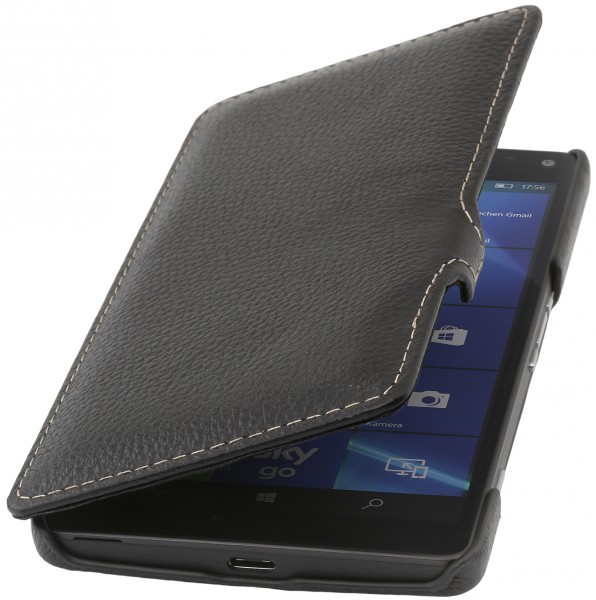 StilGut - Lumia 950 XL leather case Book Type with clip