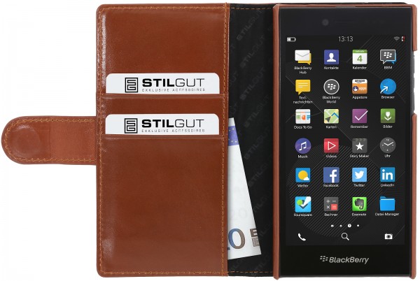 StilGut - Blackberry Leap leather cover Talis card holder