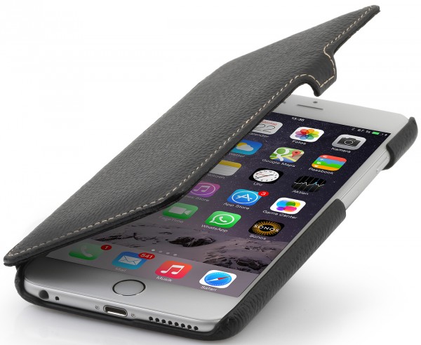 StilGut - iPhone 6 Plus leather case &quot;Book Type&quot; with clip