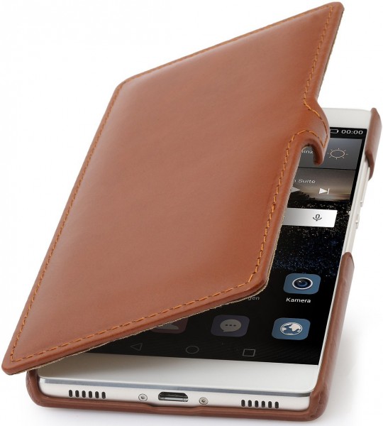 StilGut - Huawei P8 leather case "Book Type" with clip